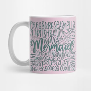 Mermaid Word Cloud Mug